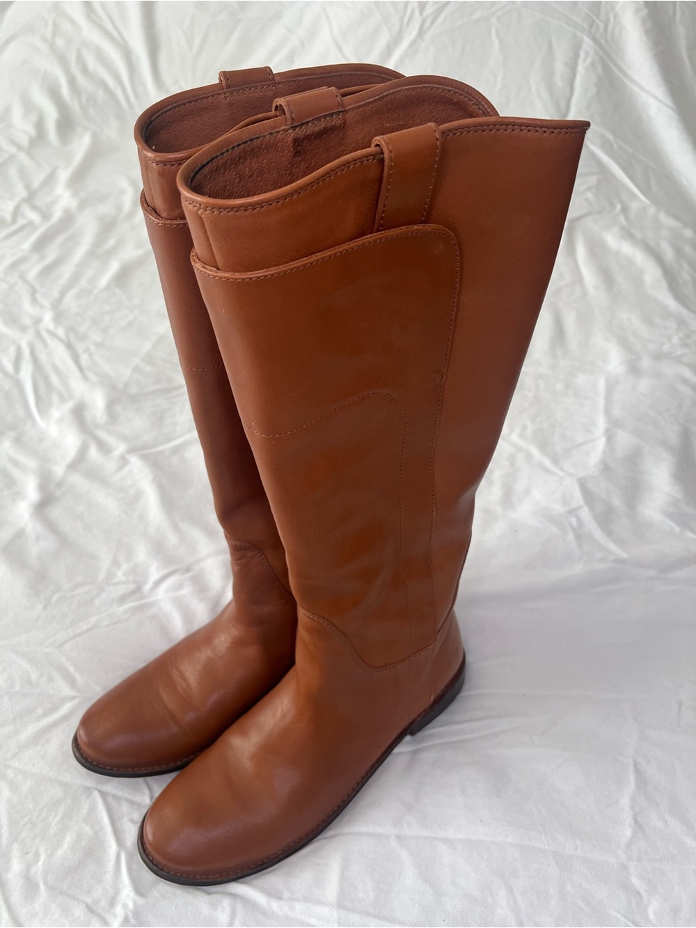 Frye Paige Women's Tall Leather Riding Boots - camel colored